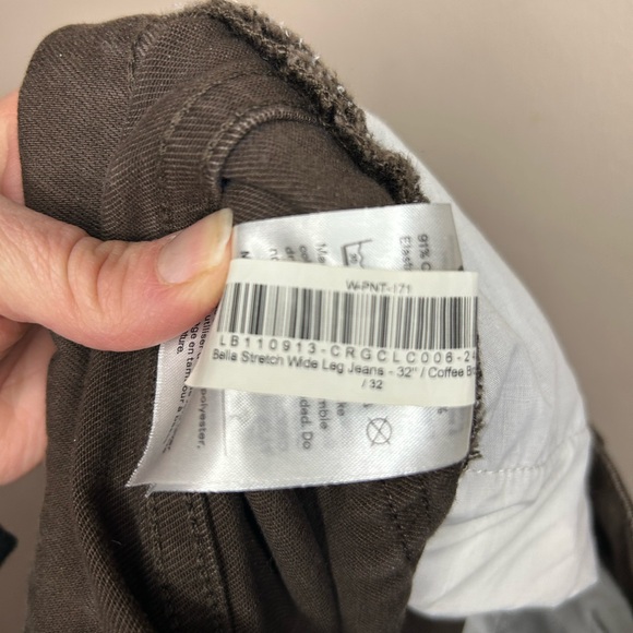 Quince Women Bella Stretch Wide Leg Jeans Coffee Bean Brown 28 - Picture 6 of 8